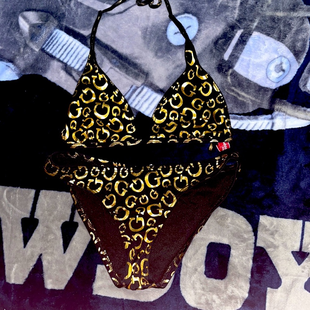 Guess bikini with gold G’s